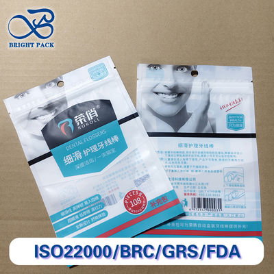 Premium Floss Pick Bags For Bulk Orders Custom Size / Print Composite Film Pouches