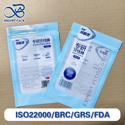 Resealable Floss Dispenser Bag BPA-Free Plastic Composite Packaging Custom Printed Moisture-Proof Dental Floss Pouch for Hygiene Products