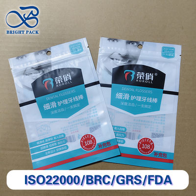 Custom Dental Floss Pick Bags FDA-Compliant Plastic Packaging With Eco-Friendly Laminated Material | Bulk Order Supplier For Hygiene Products