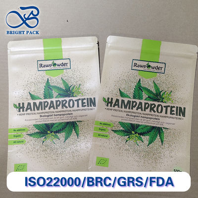 Premium Kraft Paper / PE Composite Zipper Bag Eco-Friendly Heavy-Duty Packaging For Coffee Pet Food Secure Seal