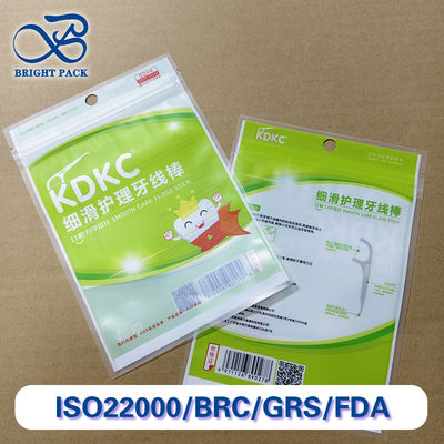 Custom Printed Floss Pick Packaging Bags Moisture Proof Stand-Up Pouches For Dental Hygiene Products