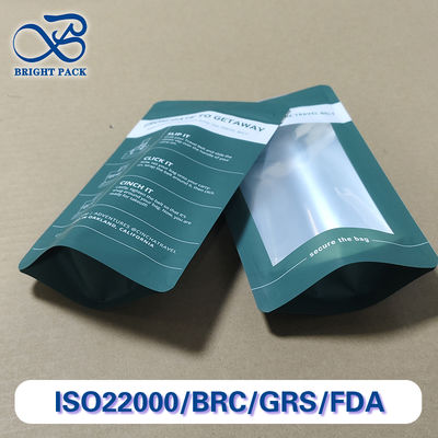 PE Stand Up Food Packaging Bags with Window 10cm-50cm Width