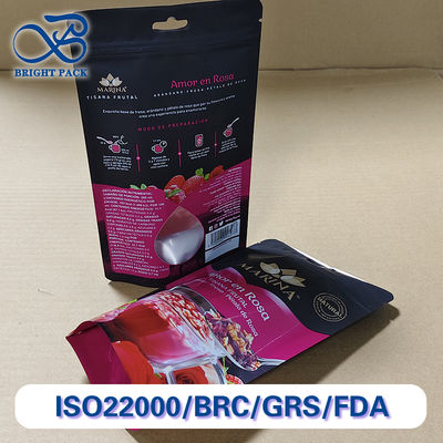 Custom Smell Proof Rose Tea Packaging Bags with Zipper Closure
