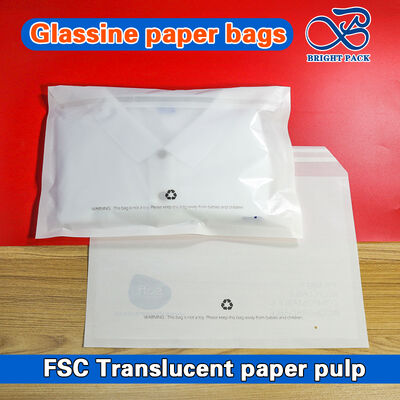 Recycled Biodegradable Glassine Wax Paper Bags with Custom Logo Printing for Eco-Friendly Packaging