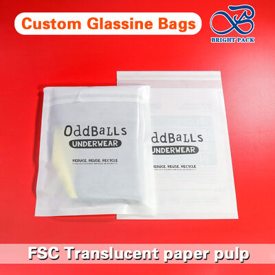 Eco-Friendly Custom Printed Glassine Paper Bags with Semi-Transparent Biodegradable & Recyclable Packaging