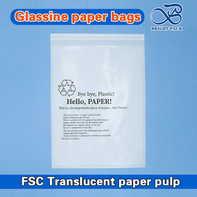 Custom Thin Light Environmental Friendly Glassine Paper Bags with Self Adhesive Stripe