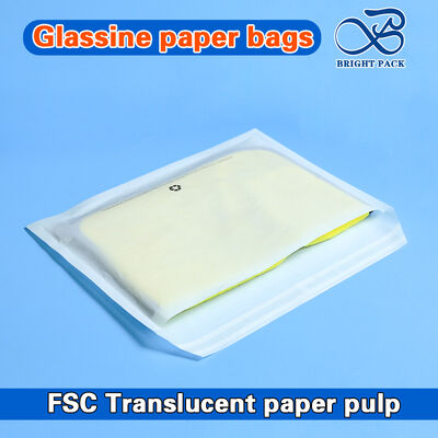 FSC Certified Recycled Glassine Paper Bags with High Transparency and 100% Biodegradable for Garment Packaging