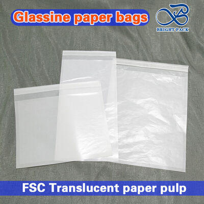 40g Glassine Pure Paper Garment Mailer Bag with Self-Sealing Adhesive Strip and Fully Recyclable Packaging