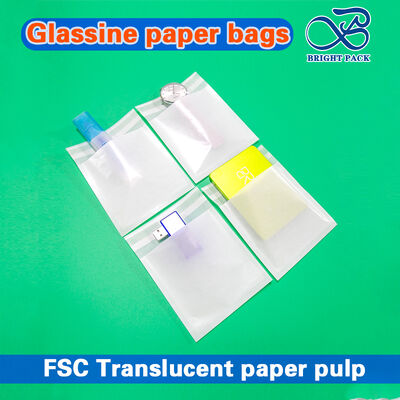 Custom Printed Eco-Friendly Glassine Wax Paper Bags with Self-Seal Adhesive Strip for T-Shirt Packaging