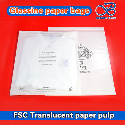Customizable Size High Transparency 100% Biodegradable Glassine Paper Bags for Apparel Packaging