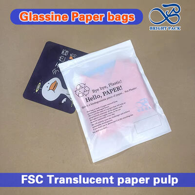 Customizable Biodegradable Glassine Paper Bags with Self Adhesive Stripe for Eco-Friendly Packaging