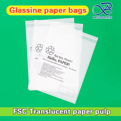 Wholesale 40g Biodegradable Glassine Paper Bags with Self Adhesive Stripe for Eco-Conscious Brands