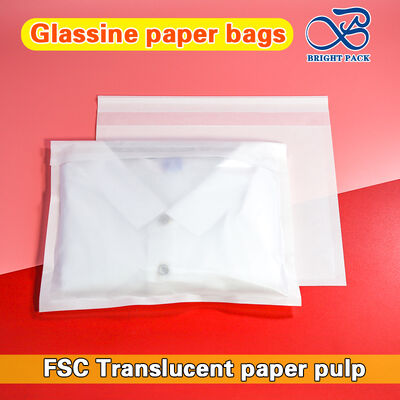 40g Self-Adhesive Biodegradable Glassine Paper Bags for Clothing Packaging