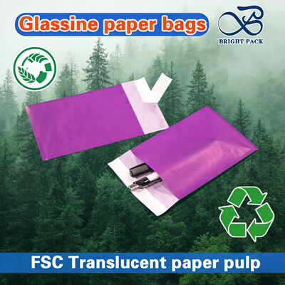 FSC Certified Glassine Paper Bags with High Transparency and Customizable Sizes for Luxury Garment Packaging