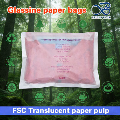 FSC Certified Customizable Sizes Glassine Paper Bags with Self-Adhesive Seal for Luxury Clothing Packaging