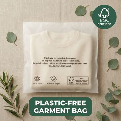 Compostable Biodegradable Glassine Envelope Apparel Packaging Eco Friendly Clothing Pouch Garment for Certified Recyclable