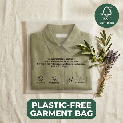 Biodegradable Glassine Bag Home Compostable Apparel Packaging Eco Clothing Pouch Garment for Certified Grease Proof Recyclable