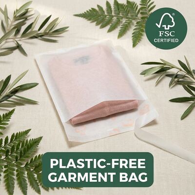 Biodegradable Recycled Materials Glassine Paper Bag Compostable Clothing Packaging Eco Friendly Apparel Pouch Garment Luxury