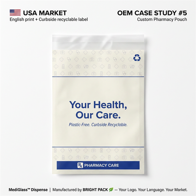 FDA Compliance Sterile Wax Coated Paper Pouch Luxury Pharma Eco-Friendly Plastic-Free Medical Packaging Bulk Manufacturer