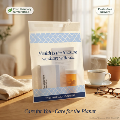 Luxury Eco-Friendly Pharmacy Dispensing Bags Wax Coated Paper Pouches Recyclable for Certified Healthcare Wholesale