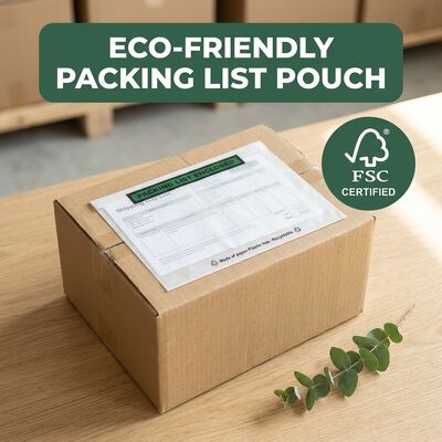 Glassine Shipping Document Wallet Plastic-Free | Biodegradable Eco-Friendly Recyclable FSC Certified Bulk Custom Enclosed Wallet