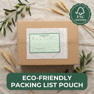 Glassine Delivery Note Envelope Plastic-Free Biodegradable | FSC Certified Sustainable Packing List Wallet Recyclable Eco OEM