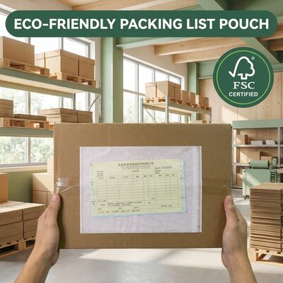 Recyclable Biodegradable Invoice Enclosed Envelope | Glassine Shipping Pouch for Labels Plastic-Free Eco-Friendly Custom